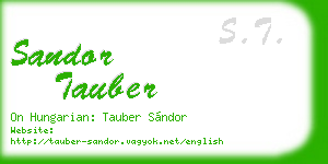 sandor tauber business card