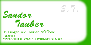 sandor tauber business card